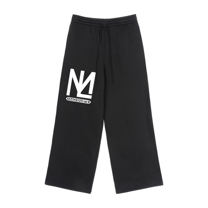 Fleece Drawstring Straight-Leg Sweatpants