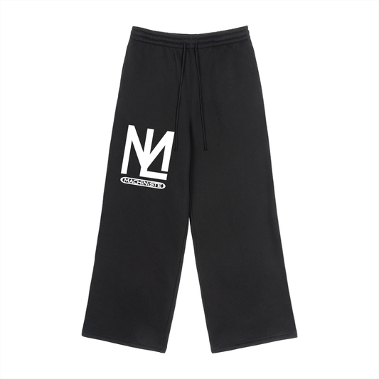 Fleece Drawstring Straight-Leg Sweatpants