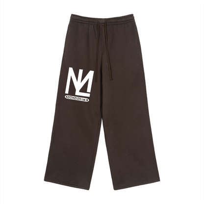 Fleece Drawstring Straight-Leg Sweatpants
