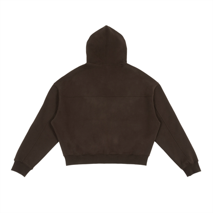 On Set Wear Fleece Zip-Up Boxy Hoodie