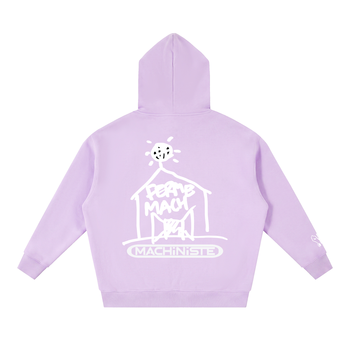 HorseShoe Ferme Zip up Oversized Fleece Boxy Hoodie