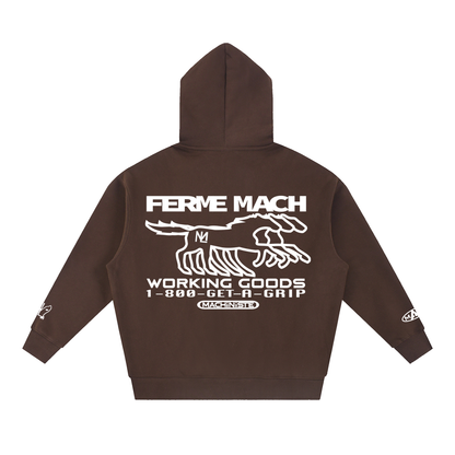 Ferme Mach Boxy Fit Fleece Hoodie