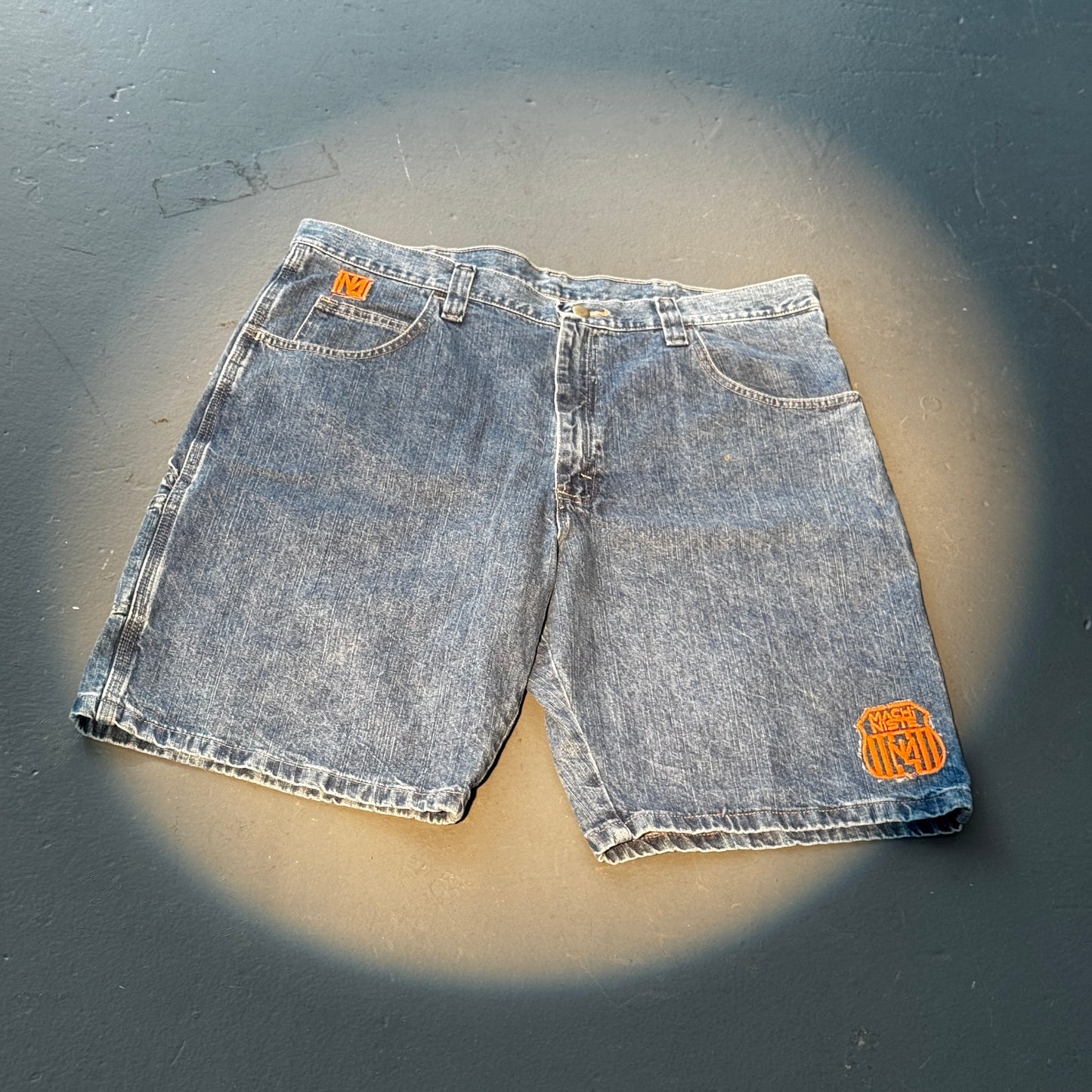 BLUE DENIM WORK SHORTS