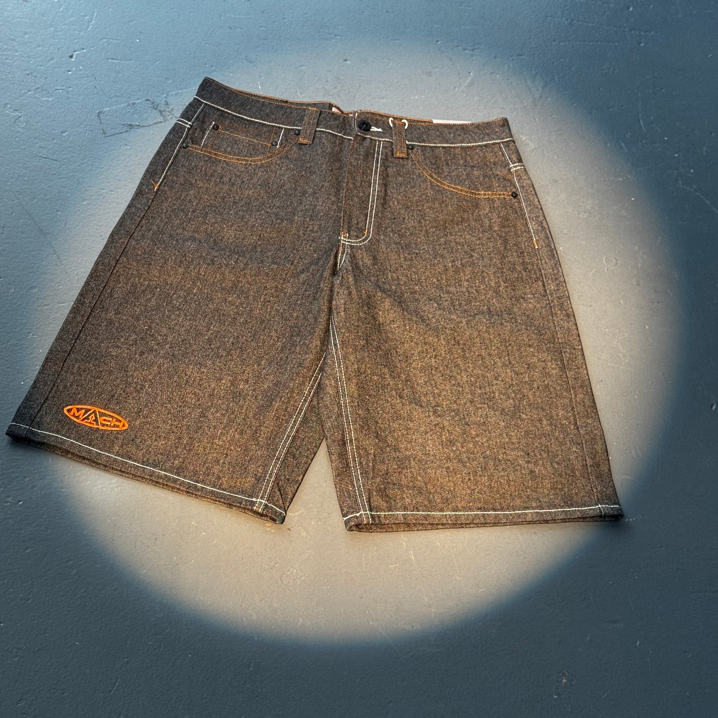 RAW BLACK DENIM SHORTS
