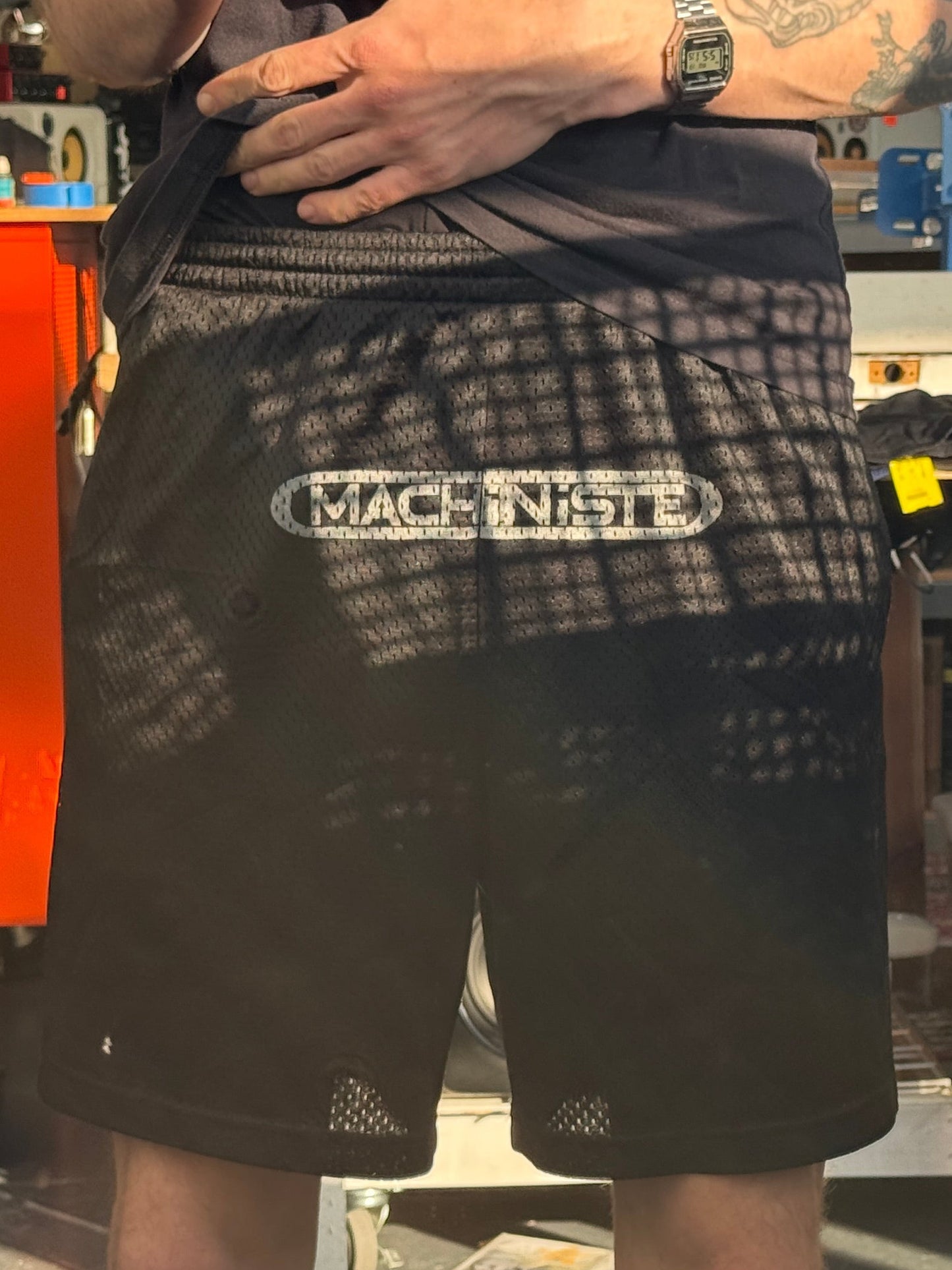 Hand Printed Mesh Shorts