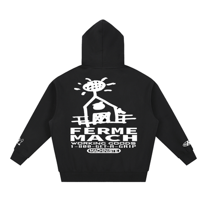 HorseShoe Ferme Boxy Fit Fleece Hoodie