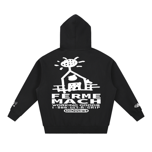 HorseShoe Ferme Boxy Fit Fleece Hoodie
