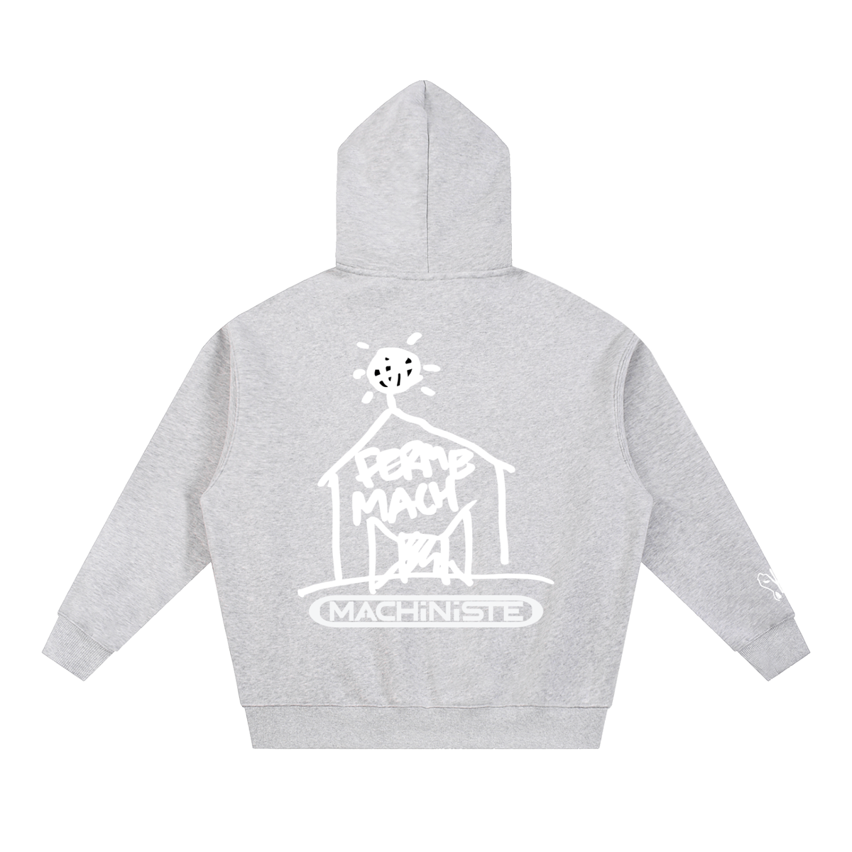HorseShoe Ferme Zip up Oversized Fleece Boxy Hoodie