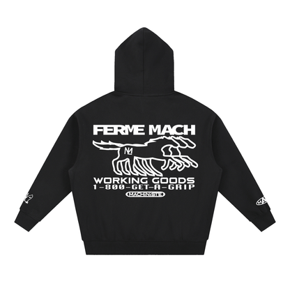 Ferme Mach Boxy Fit Fleece Hoodie