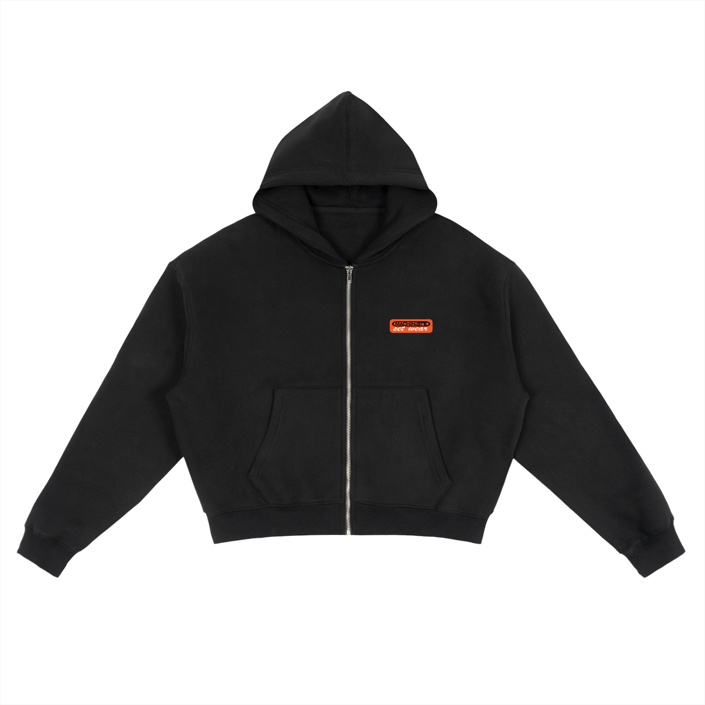 On Set Wear Fleece Zip-Up Boxy Hoodie