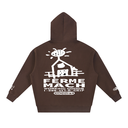 HorseShoe Ferme Boxy Fit Fleece Hoodie