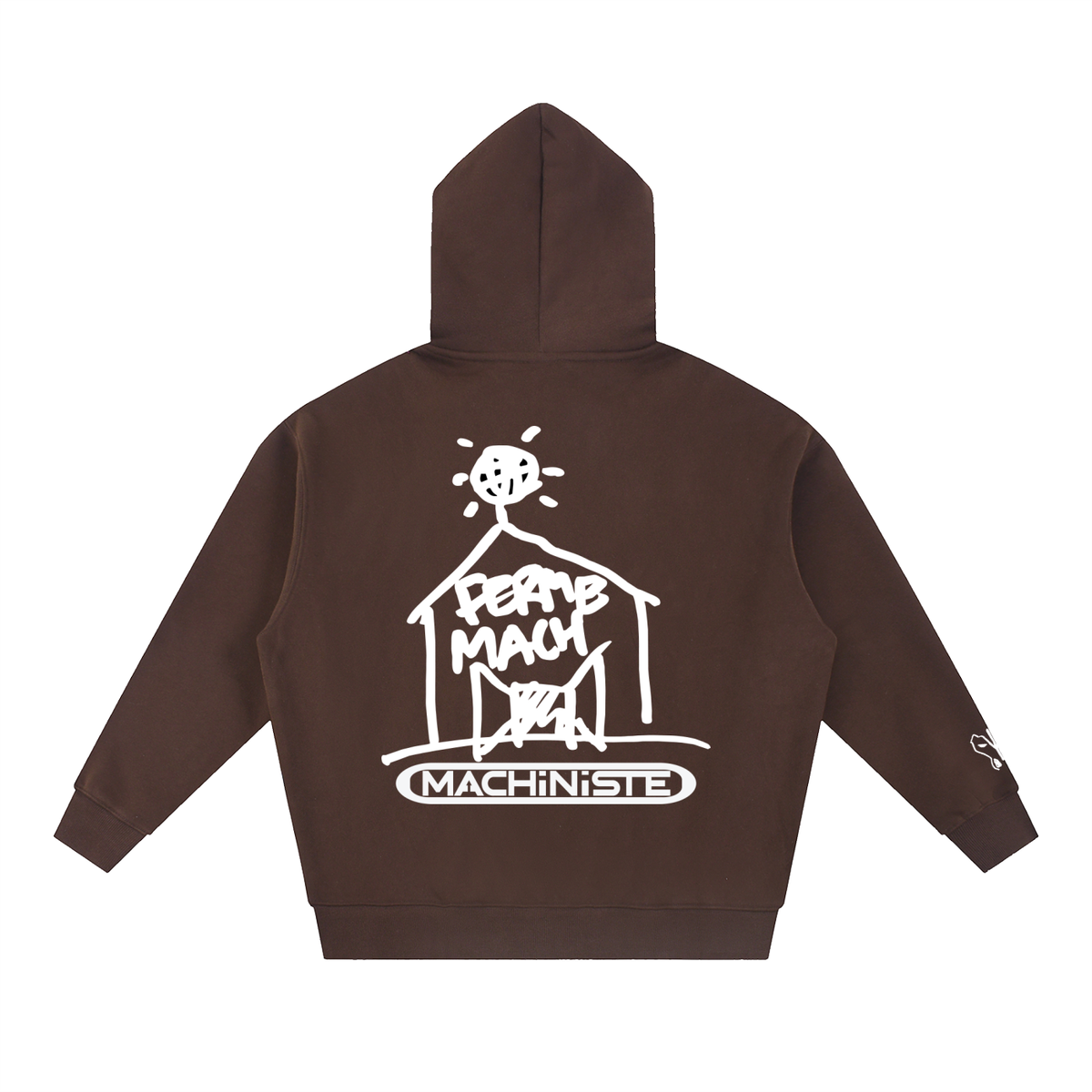 HorseShoe Ferme Zip up Oversized Fleece Boxy Hoodie