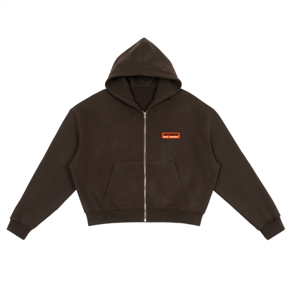 On Set Wear Fleece Zip-Up Boxy Hoodie